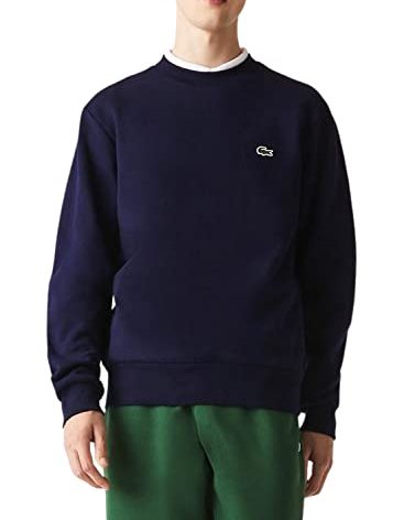 Lacoste Sport Cotton Blend Fleece Sweatshirt - Navy Blue-XL