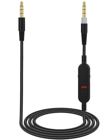 Gneinour Cloud Alpha Replacement Cable Compatible with HyperX Cloud Alpha, Cloud Alpha S, Cloud Mix, Cloud Flight Gaming Headset with Inline Mute & Volume Controls, 6.6ft