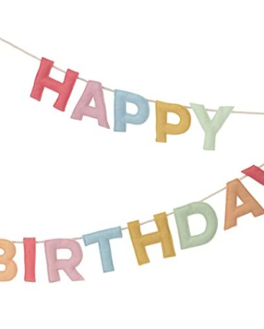 Meri Meri Felt Happy Birthday Garland (3.2m with excess cord - Pack of 1)