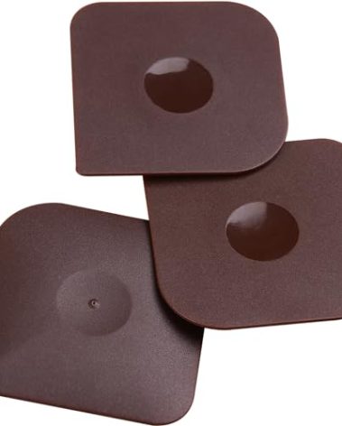 Plastic Pan Pot Dish Scraper Tool Set, Kitchen Nylon Food Scraper, Cast Iron Skillet Cleaner Pan Pot Scrubber, Kitchen Plastic Scrapper Non-Scratch (Brown)