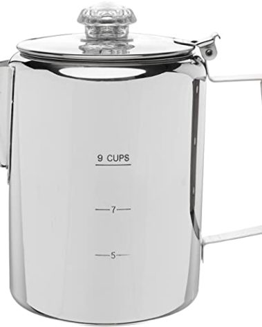 COLETTI Bozeman Percolator Coffee Pot — NO Aluminum or Plastic [9 cup]