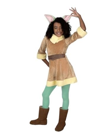 Jazwares STAR WARS Girls Grogu Costume, Mandalorian Child Yoda, Kids Halloween Costume, Child - Officially Licensed Large