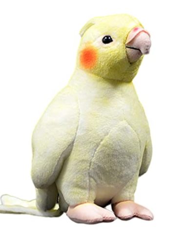 lilizzhoumax Cockatiel Plush Toy, 7.06inch Yellow Super Soft Realistic Cockatiel Stuffed Animal Plush Toy Cute and Funny Simulated Bird Animal Party Home Decorations Children's Birthday Christmas