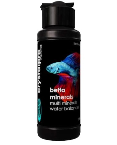Crystalpro Betta Minerals for Betta Fish Health - Reduces Stress - Boosts Protective Coat - Aquarium Mineralizer (4.2 Oz (125ml))
