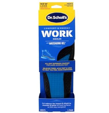 Dr. Scholl's Massaging Gel Work Men's Insoles, Size 8-13