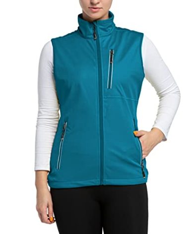 33,000ft Women's Lightweight Running Vest Outerwear with Pockets, Windproof Sleeveless Jacket for Golf Hiking Travel