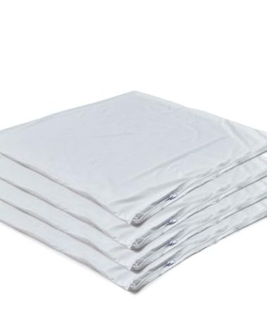 Covers Only 4 Pack Waterproof Down Feather Proof Euro Pillow Protectors with Zipper 26x26 European Square Throw Pillow Covers