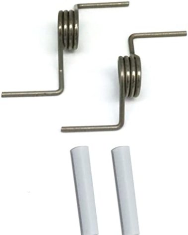[DA81-01345B Spring OEM Mania] DA81-01345B 2-PACK NEW OEM Produced for SAMSUNG Refrigerator French Door Springs and 2 White Sleeve Pin Set Replacement Part