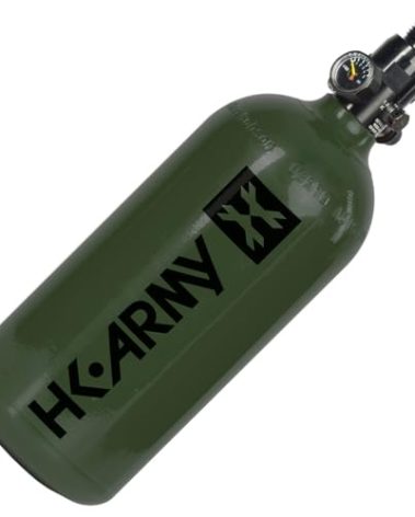 HK Army 48ci/3000psi Aluminum Compressed Air HPA Tank - Refillable High Pressure System for Paintball & Airsoft Gear - Olive