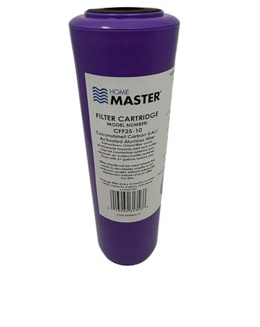 Home Master CFF25-10 Jr F2 Replacement Fluoride Filter, Fits Standard 10” Housings, Multi-Stage, Sediment, Activated Alumina, GAC Activated Coconut Shell Carbon Medias, Compression Disks,1 Count
