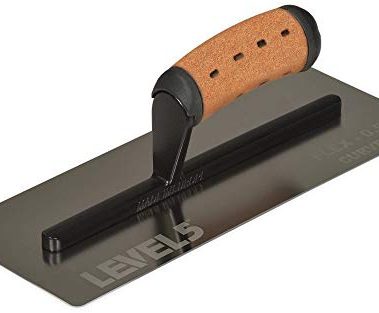 LEVEL5 12" x 4.75" Flex Drywall Curved Trowel, 0.5MM Blade | Triple-Hardened Stainless Steel, High-Impact Handle | Sheetrock Gyprock Wall-Board Plasterboard | 4-988