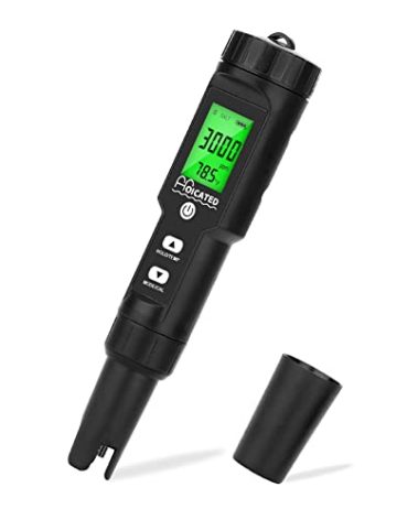 HOICATED Digital Salt Pool Tester Range 0-9999ppm for Saltwater Pool Swimming Pool and Koi Fish Pond Salt Level Testing Professional Sodium Chloride Meter