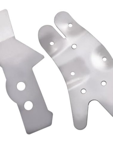 PIT66 Steering Box Frame Support Kit, Compatible with 73-91 Chevy GMC C/K Pickup 2 PCS Silver
