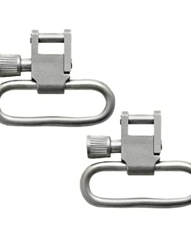 DETROIT LEATHER SHOP 1.25 Inch Tri-Lock Sling Swivels All Metal (Four Choices) (Stainless Steel Silver)