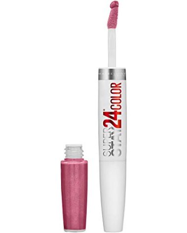 Maybelline Super Stay 24, 2-Step Liquid Lipstick Makeup, Long Lasting Highly Pigmented Color with Moisturizing Balm, Very Cranberry, Ruby Red, 1 Count