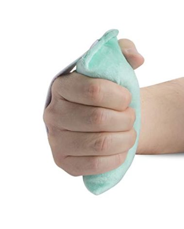 NYOrtho Hand Contracture Cushion 5" x 2.5" - 1-Pack Palm Grip for Stroke Recovery & Orthopedic Support - Latex-Free, Odor-Control, Sweat-Resistant, Machine Washable Palm Protector with Elastic Strap