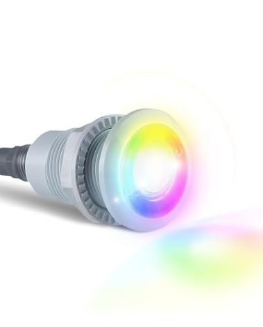 S.R.Smith FLED-TM-C-80 12V & 2W Treo Micro LED Pool Accent Light, 80' Cord, Red/Blue/Green