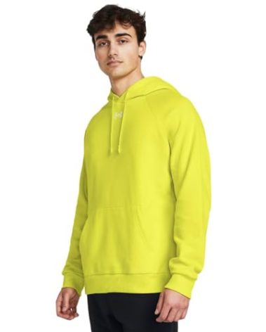Under Armour Men's Rival Fleece Hoodie, (738) Flash Light / / White, 3X-Large