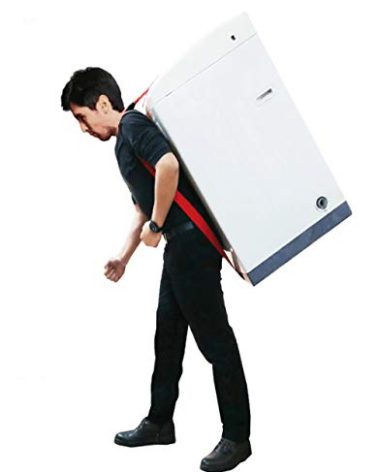 ArtiGifts Furniture & Appliances Lifting and Moving Straps for One Person - Heavy Duty Lashing Straps Up to 600lbs - Ergonomic Adjustable Length Grip - Good Helper to Mover Russet