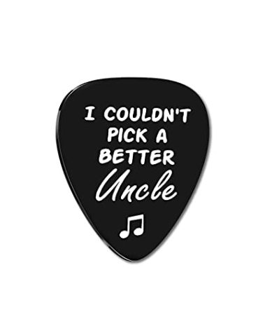 Uncle Guitar Pick Gift Best Uncle Gifts from Niece Nephew Fathers Day Musical Guitar Pick Gifts for Musician Uncle Guitar Lovers Gifts Christmas Birthday Gifts for Uncle Godfather Future Uncle