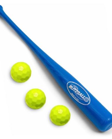 BLITZBALL Starter Pack - Includes (3) Official Brand Balls & (1) Power Bat - Made in USA