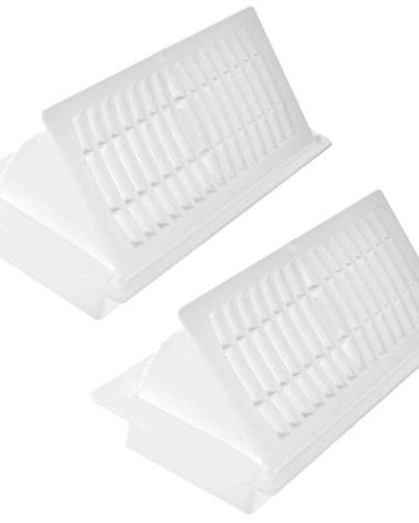 Hartford Ventilation Pop Up Floor Vent Register - 4” x 10”(Duct Opening) - Air Vent Deflector for Home Heat/AC - Extender for Under Furniture, Couch, Cabinetry - Floor or Ceiling Use (2, White)