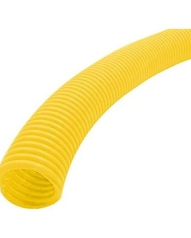 Electriduct Split Wire Loom Tubing Polyethylene Corrugated Flexible Conduit - 1.5" Nominal Size - 10 Feet - Yellow
