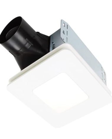 Broan-NuTone Bathroom Exhaust Fan with LED light – Easy Retrofit Without Attic Access, Quiet 1.5 Sones, Effective Ventilation at 80 CFM ENERGY STAR Certified Moisture and Odor Control
