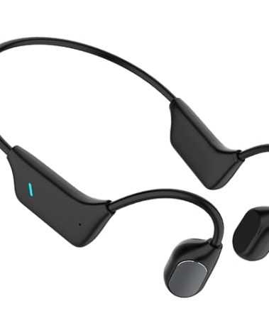 FANSAISI Bone Conduction Hearing Headsets, Wireless Open Ear Earphones with HD Sound Pickup Microphone for Conversations Lightweight All Day Wear