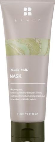 BRMUD Relief Mud Mask | Cardi B Mud Mask - Body Mud Hydrating & Moisturizing Deep Pore Cleanser Face & Body Mask w/ 91.8% Nature-Derived Ingredients - K Beauty Body Mud (3.72 fl oz)