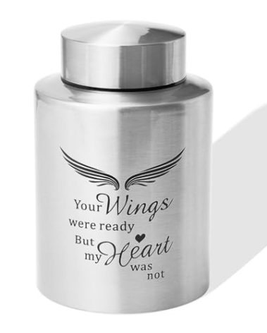 LINES ARTE Medium Cremation Urns for Human Ashes Adult Male Female,Medium Decorative Silver Urns for Ashes Women Men (Up to 50 Cubic Inches)