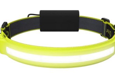 LED Headlamp, Liteband PRO 1000 Lumens Super Bright Head Lamp, Rechargeable Battery Powered Tactical Headlamps, Camping, Running, Hard Hat Light, Best Rated Hands Free Forehead Flashlight, Yellow