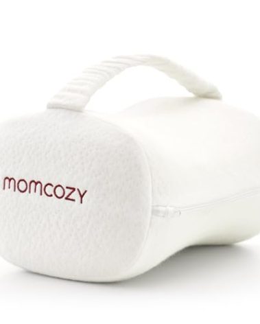 Momcozy Knee Pillow for Side Sleepers, Soft Memory Foam Support Spine Alignment Pregnancy Leg Pillow for HIPS, Back, Sciatica Pain, Fixed Strap for Moving, Wider Contact Even Pressure