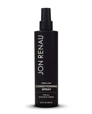 Jon Renau Fiber Love Synthetic Conditioning Spray, Leave In Conditioner for Wigs & Hair Extensions, Detangler Spray for Synthetic Hair, Paraben and Sulfate Free Wig Care, 8.5 oz