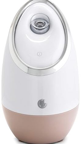 Facial Steamer SPA+ by Microderm GLO - Best Professional Nano Ionic Warm Mist, Home Face Sauna, Portable Humidifier Machine, Deep Clean & Tighten Skin, Daily Hydration for Maximum Serum Absorption