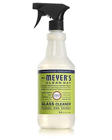 MRS. MEYER'S CLEAN DAY Mirror & Window Cleaner, Great for Indoor & Outdoor Glass Surfaces, Lemon Verbena, 24 Fl Oz