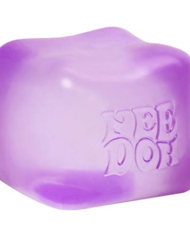 Schylling NeeDoh Nice Cube -Sensory Squeeze Toy with Super Solid Squish - 2.25" Cube (Purple)