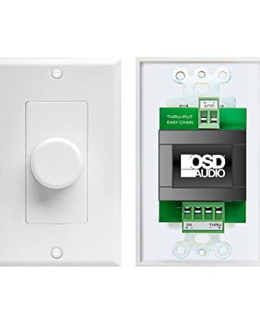 OSD Audio 70V Mono 25W in-Wall Volume Control Unique Thru-Put Easy Daisy Chain Install (White, Almond, Bone) MVC25
