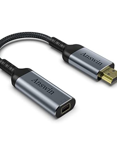 Answin HDMI to Mini DisplayPort 4K Active HDMI to Mini DisplayPort Adapter for Xbox One/360, Mac Mini, PC/Laptops to Monitor, 2K@60Hz, 1080P@120Hz