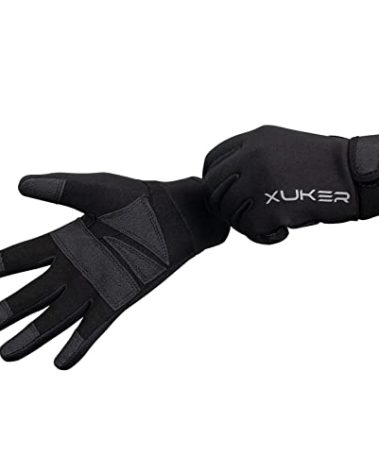 XUKER Neoprene Glove,Wetsuit Gloves 1.5mm & 2mm for Scuba Diving Snorkeling Paddling Surfing Kayaking Canoeing Spearfishing Skiing and Other Water Sports, Black XX-Large