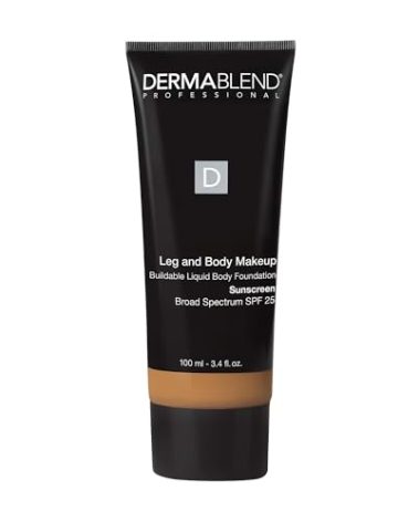 Dermablend Leg and Body Makeup Foundation with SPF 25, 45W Tan Honey, 3.4 Fl. Oz.