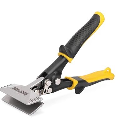 HURRICANE 3inch Sheet Metal Hand Seamer, Heavy Duty Bender for Metal Flattening, Precision Duckbill Pliers and Sheet Metal Tongs, Ideal for HVAC Projects, Ergonomic Straight Flat Smooth Jaw