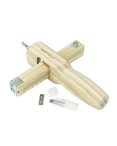 BESTNULE Leather Tools, Leather Strip and Strap Cutter, Leather Cutting Tool, Leather Cutter Adjustable with 3 Blades