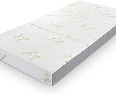 Inofia Twin Folding Mattress, 6 Inch Trifold Memory Foam Mattress with Ultra Soft Removable Cover, Non-Slip Bottom & Breathable Mesh Sides, Foldable & Portable - Twin Size (78" x 38" x 6")