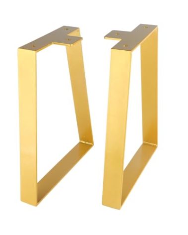 ALXEH 14 Inch Trapezoid Table Legs Gold, DIY Furniture Metal Legs for Coffee Table, Bench Stool Cabinet Furniture Feet - Set of 2