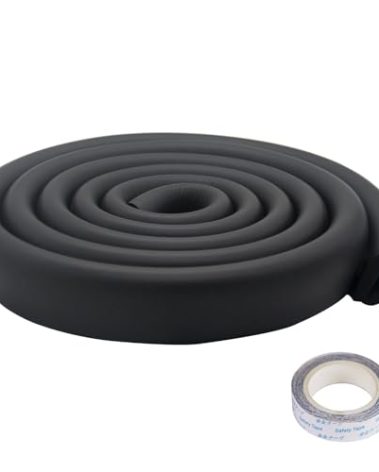 U Shape Edge Protectors for Glass Coffee Table,Foam Baby Proofing Safety Bumper Guard Strip,Corner Protectors for Kids,Extra Thick,Suitable for Furniture Fireplace,6.5 Ft/2m (U Type(Black))