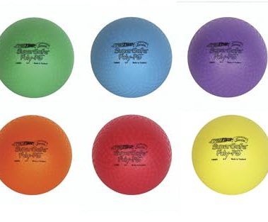 Sportime Supersafe Balls, 8-1/2 Inches, Assorted Colors, Set of 6 - 1017307
