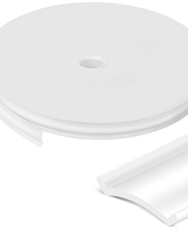 7/8" RV Trim Molding Insert, 100 FT Heavy Duty RV TPE Trim Molding Weather Stripping Exterior Replacement, Waterproof Screw Cover Corner for Camper Travel Trailer Boat Channel, White