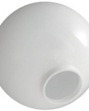 12 in. White Acrylic Globe - 4 in. Extruded Neck Opening - American PLAS-12NW4