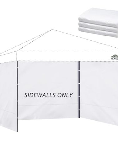 Instant Canopy Sidewalls for 10x10 Pop Up Canopy Tent, 300D Waterproof Material for Outdoor Events, Vendor Booths, and Privacy (Sidewalls Only, Canopy Not Included)(White, 10x10ft-3pcs)